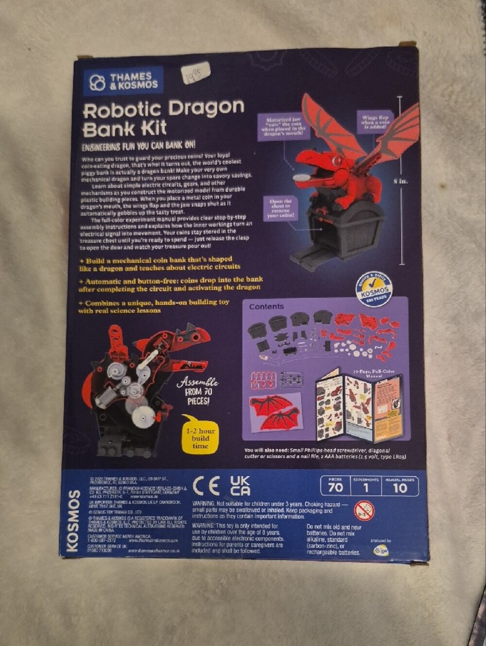 NWOT Thames & Kosmos Robotic Dragon Bank Kit - Red - Picture 4 of 4